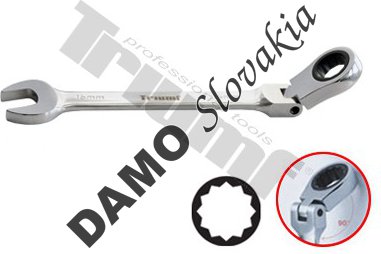 Kľúč račňový výkyvný, 72-zubový. 8 mm