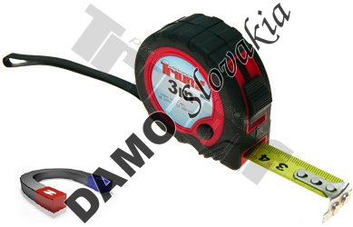 Meter zvinovací s magnetom, veľké číslice 3 m x 16 mm