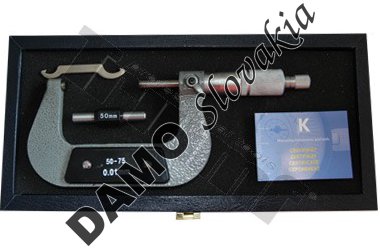 Strmeňový mikrometer 50-75 mm, 0,01, DIN 863