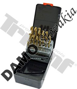 Sada titánových vrtákov 1 - 13 mm, 25 dielna