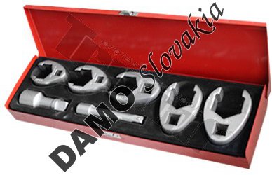 Sada kľúčov  1/2" + 3/4" otvorených 33 - 46 mm, 7-dielna