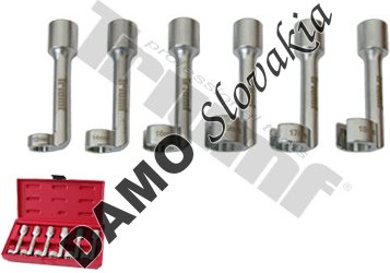 Sada kľúčov  1/2" zahnutých prerezaných 12 - 19 mm, 6-dielna