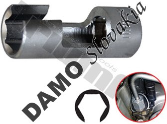 Hlavica 3/8" prerezaná 6-hranná 3/8" - 10 mm
