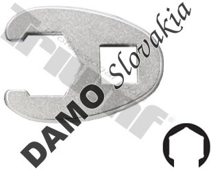 Otvorený kľúč, zosilnené konce , náhon 1/2", matný chróm 21 mm