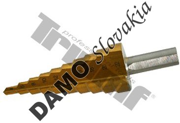 Vrták stupňovitý, titánový 4,0 - 22,0 mm