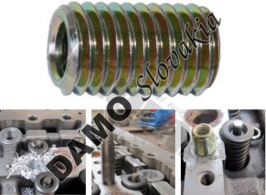 Závitová vložka samorezná ENSAT 302 M8 x 1,25 / M12  x 1,75 - L= 20 mm, 1 ks