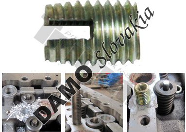 Závitová vložka samorezná ENSAT 302 M8 x 1,25 / M12  x 1,5 - L= 15 mm, 1 ks