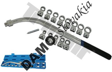 Sada kľúčov vyhnutých na remenice kombinovaná, 15 - dielna